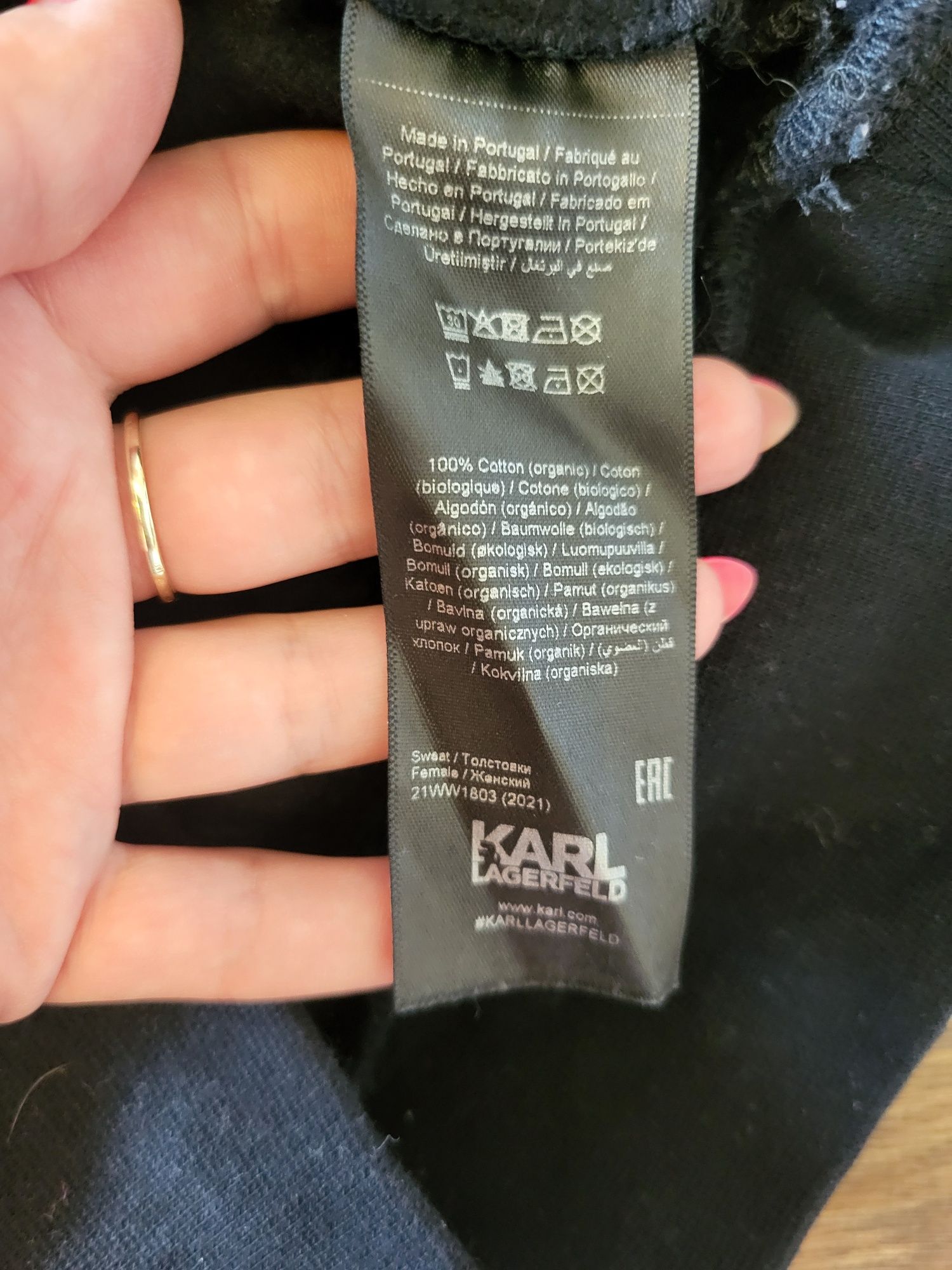 Czarno-biała bluza Karl Lagerfeld, rozmiar S