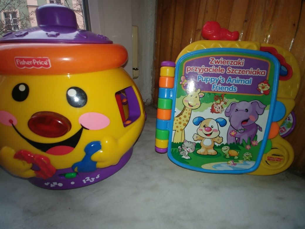 Książeczka grające oraz garnuszek Fisher Price