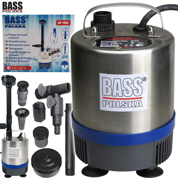 BASS POLSKA Pompa Do Oczka Wodnego Kaskady Fontanny 4 Dysze BP7962