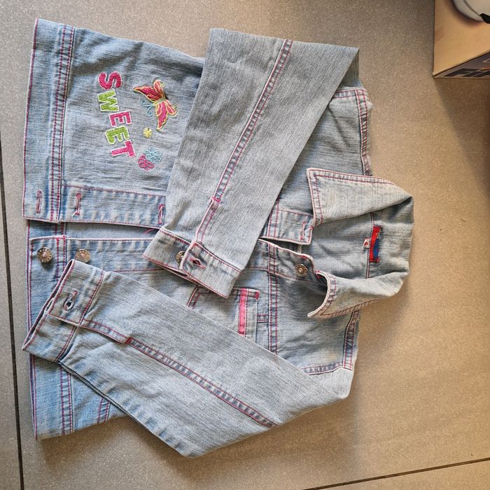 Kurtka jeansowa dla dziewczynki 110