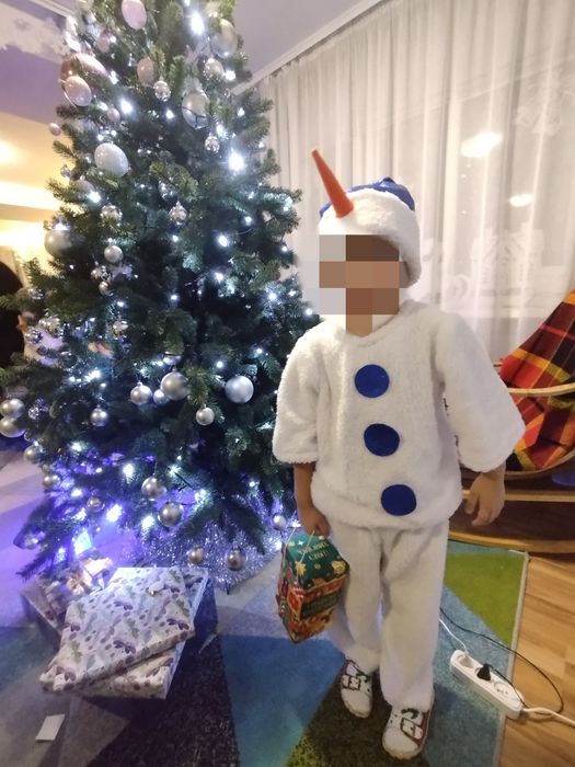 Костюм сніговичка 110-116-122р