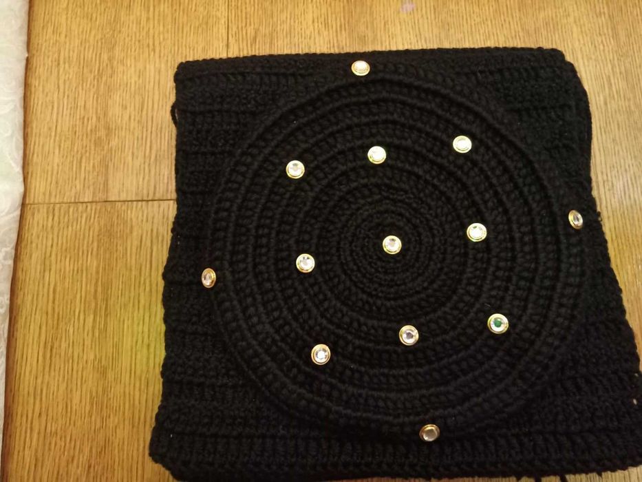 Комплект Палантин и берет ,цвет чёрный