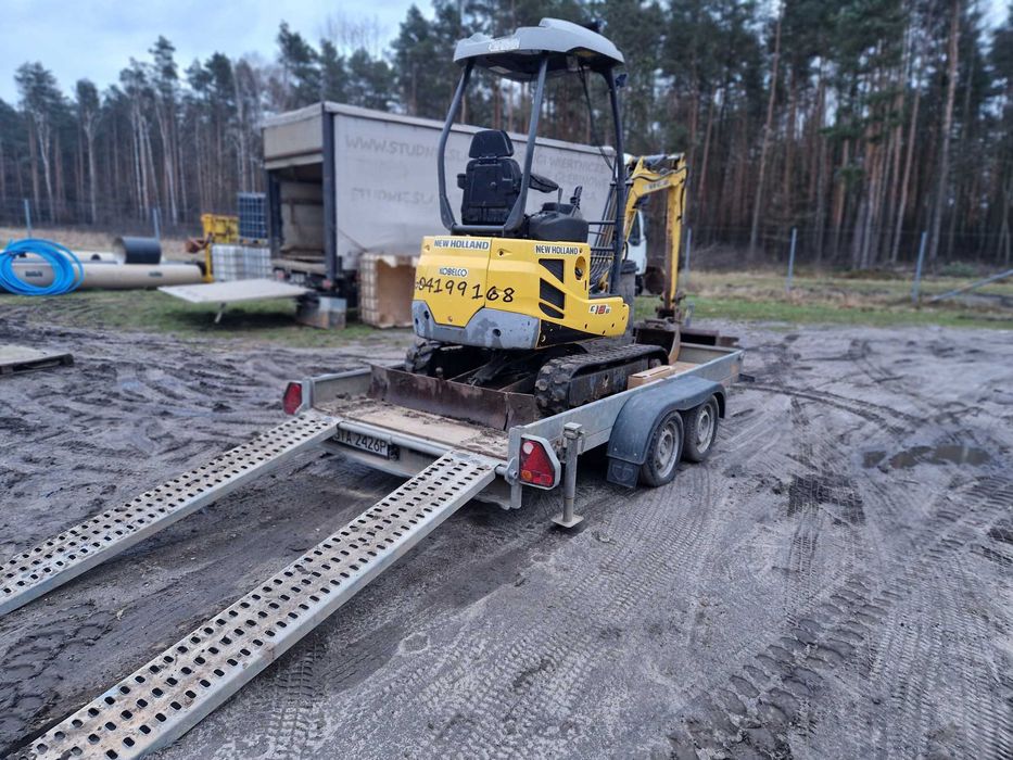 Minikoparka New Holland E18B, 2012, 4 łyżki, 2700 mtg, stan bdb