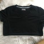 Czarny T-shirt, koszulka z dekoltem w serek marki Kappa M(38)