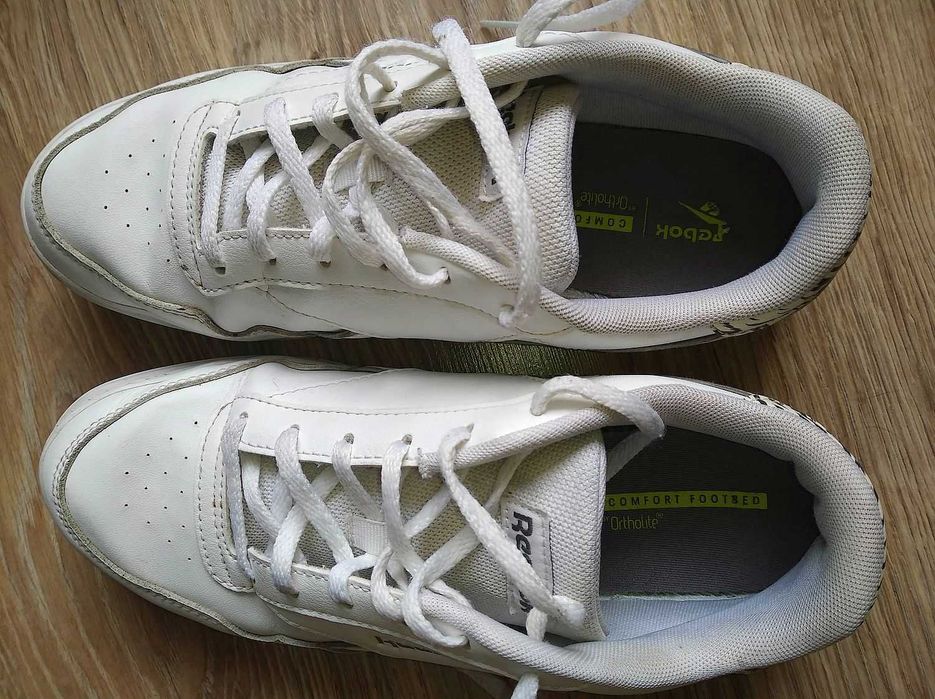 Buty damskie Reebok 1Y3501, białe, skórzane