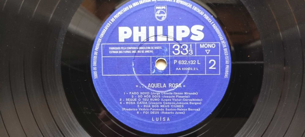 Luisa Aquela Rosa LP Vinil 1963 Fado RARO