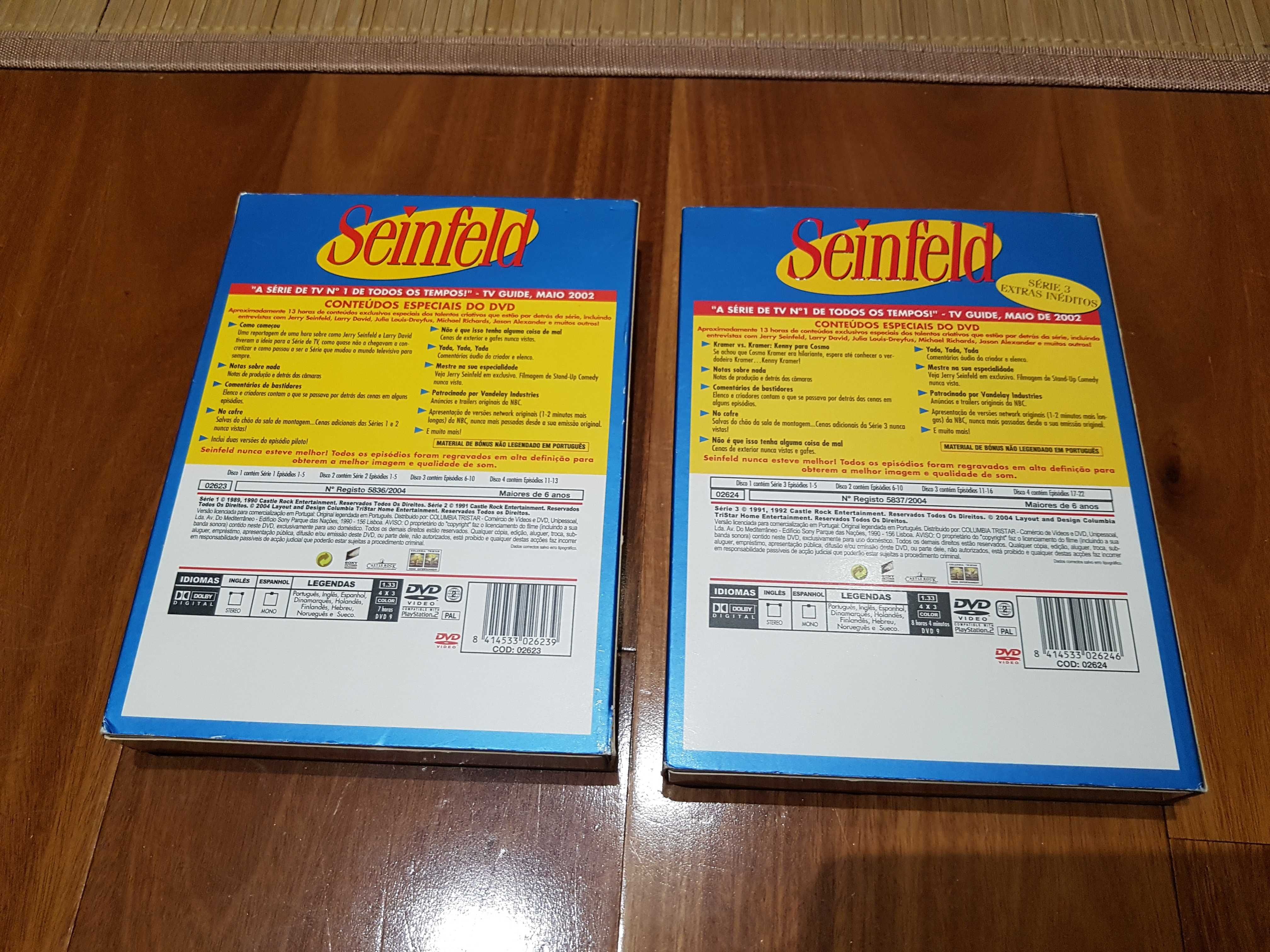 Seinfel Serie DVDs Temporadas 1, 2 e 3