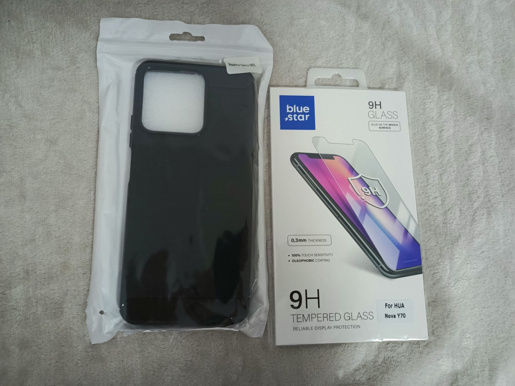 Etui do Realme C53 4G czarne + szkło Hartowane