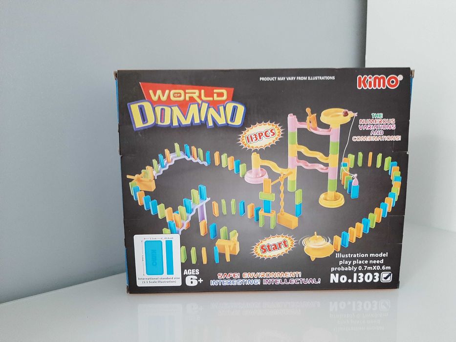 Tor Domino samochód układający klocki domino plus dodatkowy zestaw