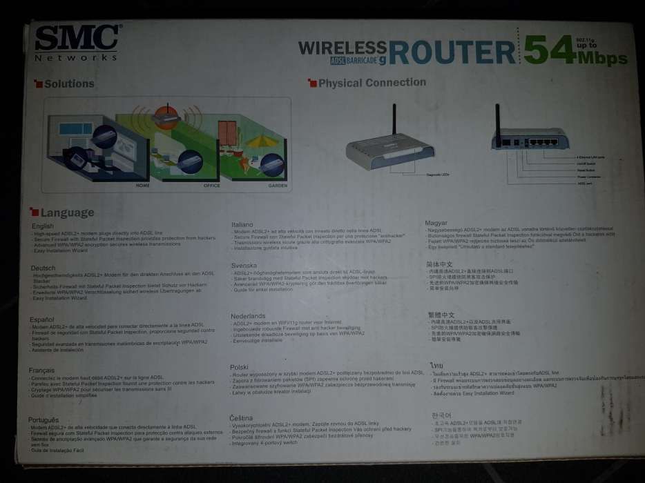 Router SMC wireless ADSL 2/2+ annex B