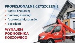 Wynajem podnosnika koszowe Przycinanie drzew .Mycie dachów elewacji ko