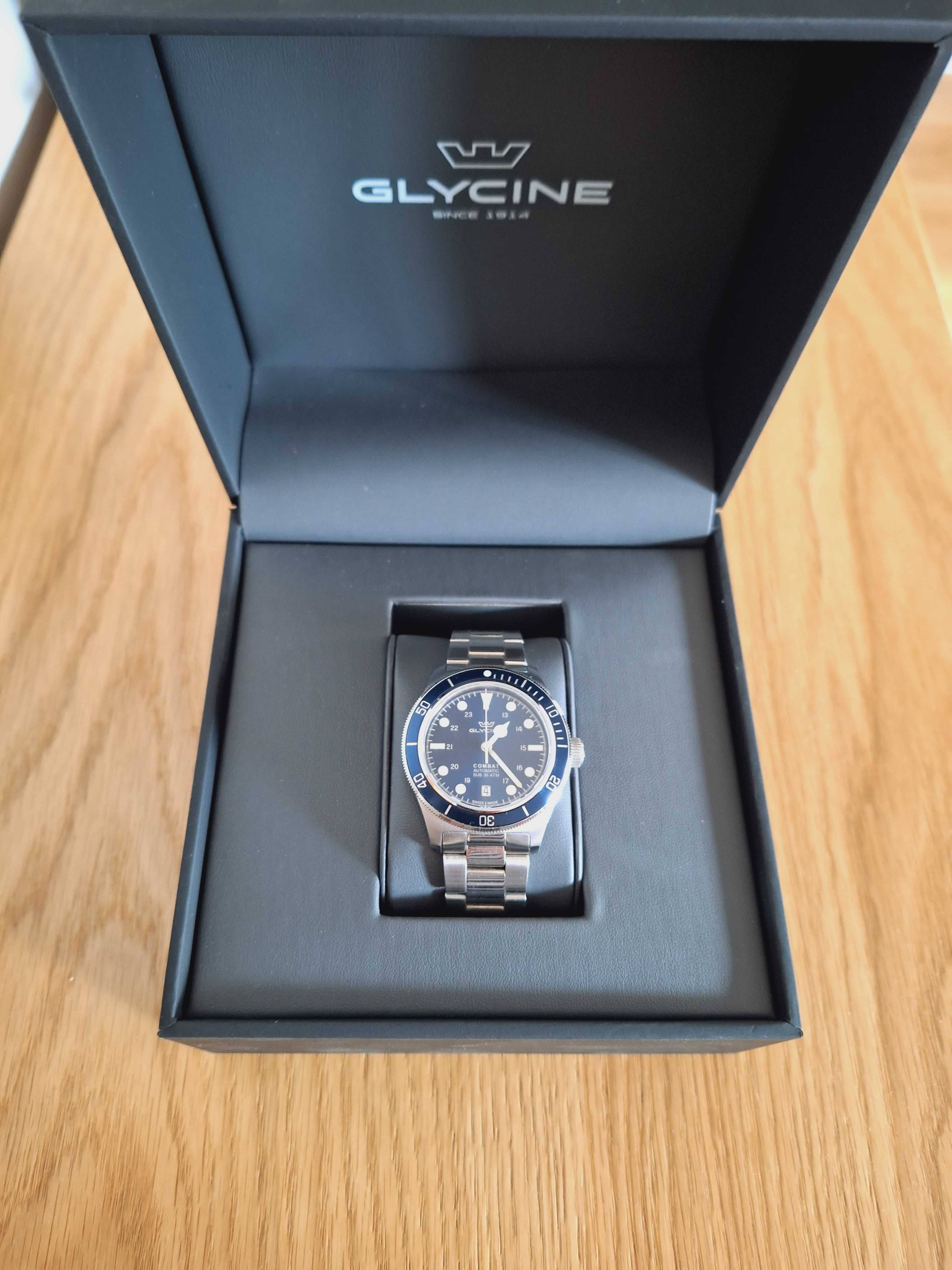 Glycine Combat Sub 39 GL0400 Navy jak Tudor Black Bay 58 BB58 39mm