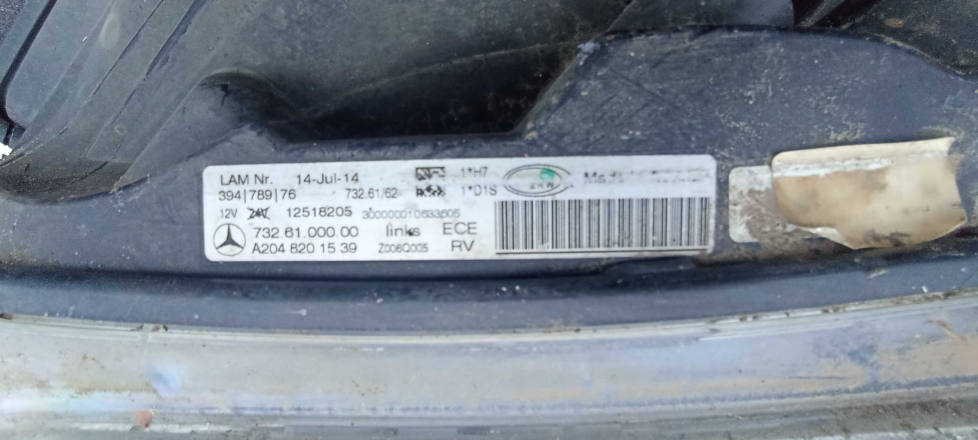 lampa przód przednia lewa  mercedes glk 220 dci 4matic 15r uszkodzona