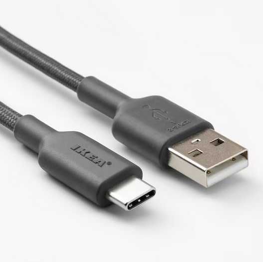 Kabel USB A na USB C Lillhult 150 cm szary | WIĘKSZA ILOŚĆ