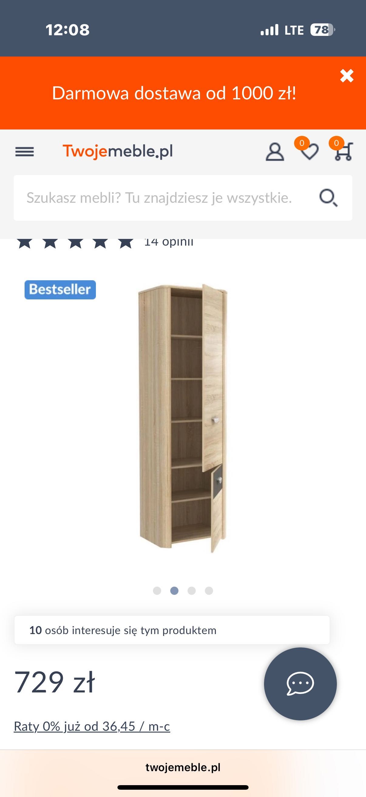 Meble z kolekcji JOOP 4 elementy.
