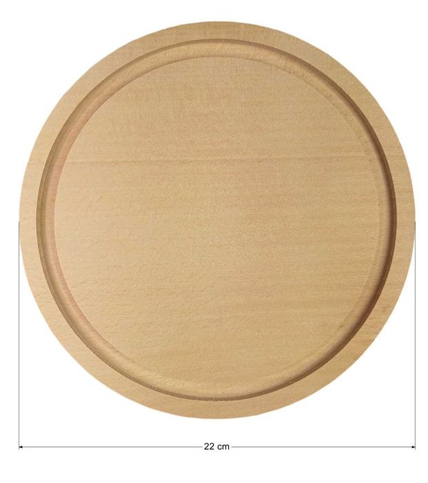 Deska do krojenia okrągła z rowkiem - zestaw 4 szt.