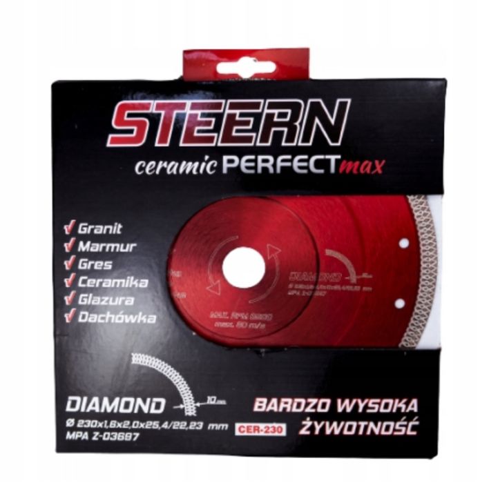 Tarcza diamentowa 230 mm Steern Ceramic