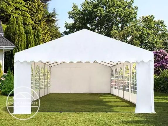 5x10m Namiot imprezowy, ogrodowy, PVC 750 N, szaro-biały
