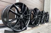 4x felgi aluminiowe Czarne 5x112 r18 et46 7,5J Alufelgi VW Skoda 18”