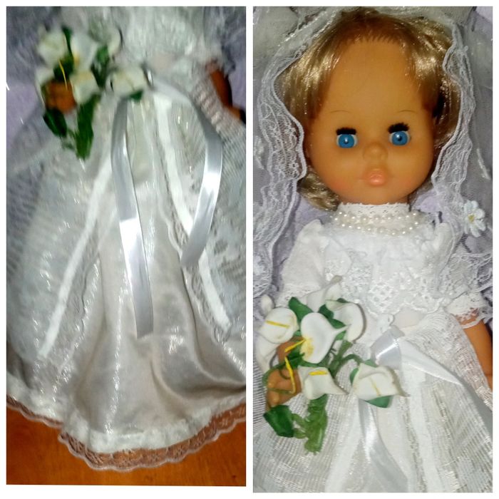 Кукла ГДР. Свадебное платье. Невеста. На свадьбу.