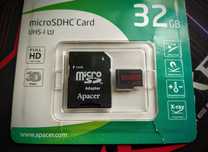Новая карта памяти microSD 32Gb APACER (Class 10 UHS-I A1)