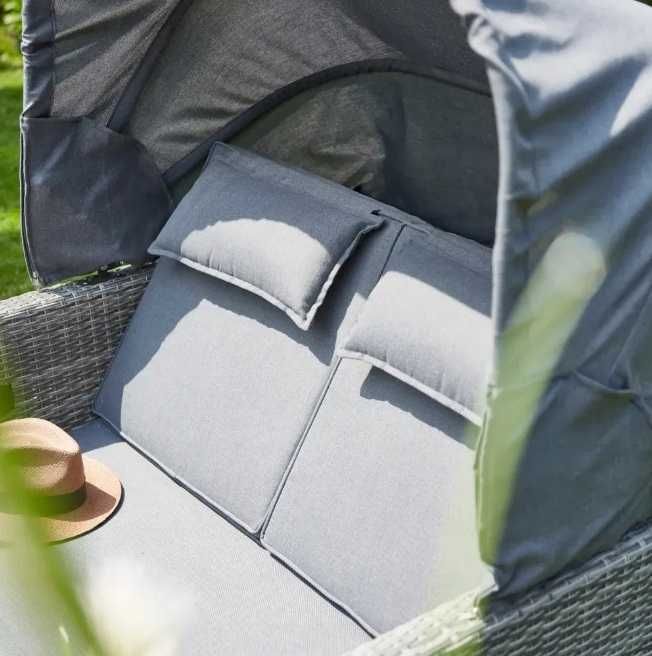 Wyspa SOFA Ogrodowa  LEŻANKA 2os. rozkładana z poduszkami i markizą!