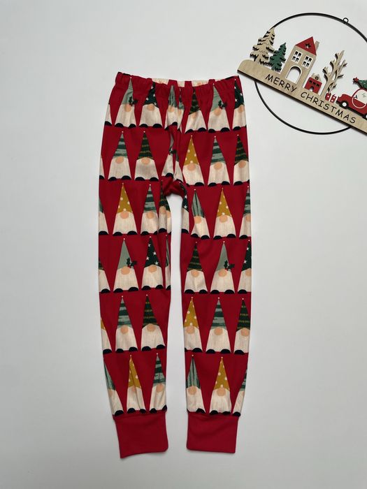 110 116 George czerwone spodnie dół od piżamy święta mikołaj krasnal