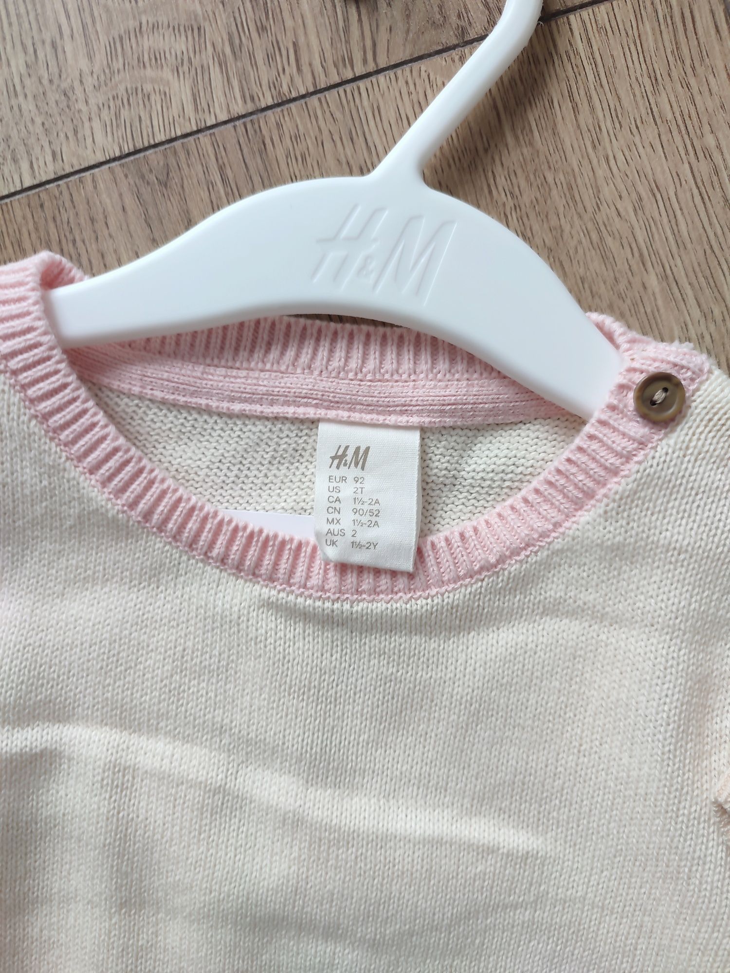 Bawełniany sweterek H&M 92