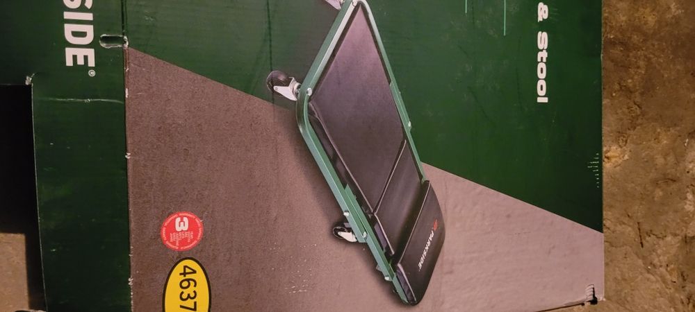 Stołek warsztatowy i leżanka montażowa 2w1
