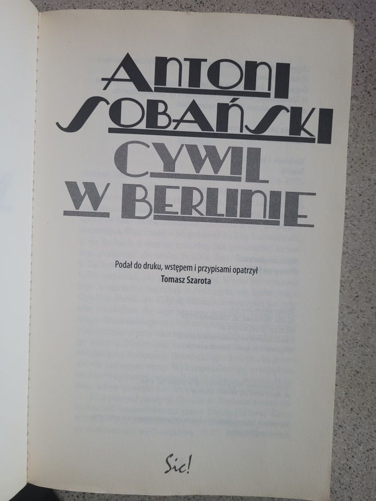 Antoni Sobański Cywil w Berlinie 2006 Sic!