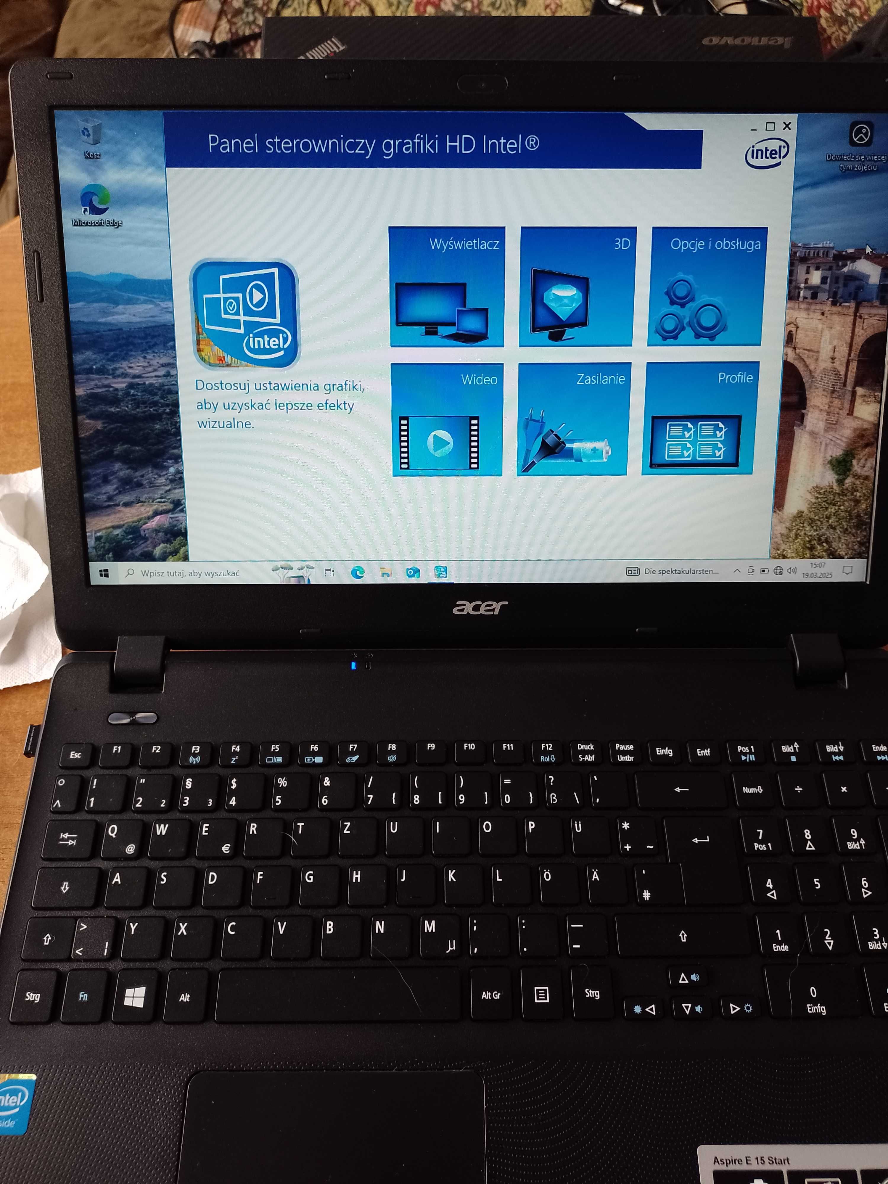 Acer Aspire E15 start uszkodzony na odzysk