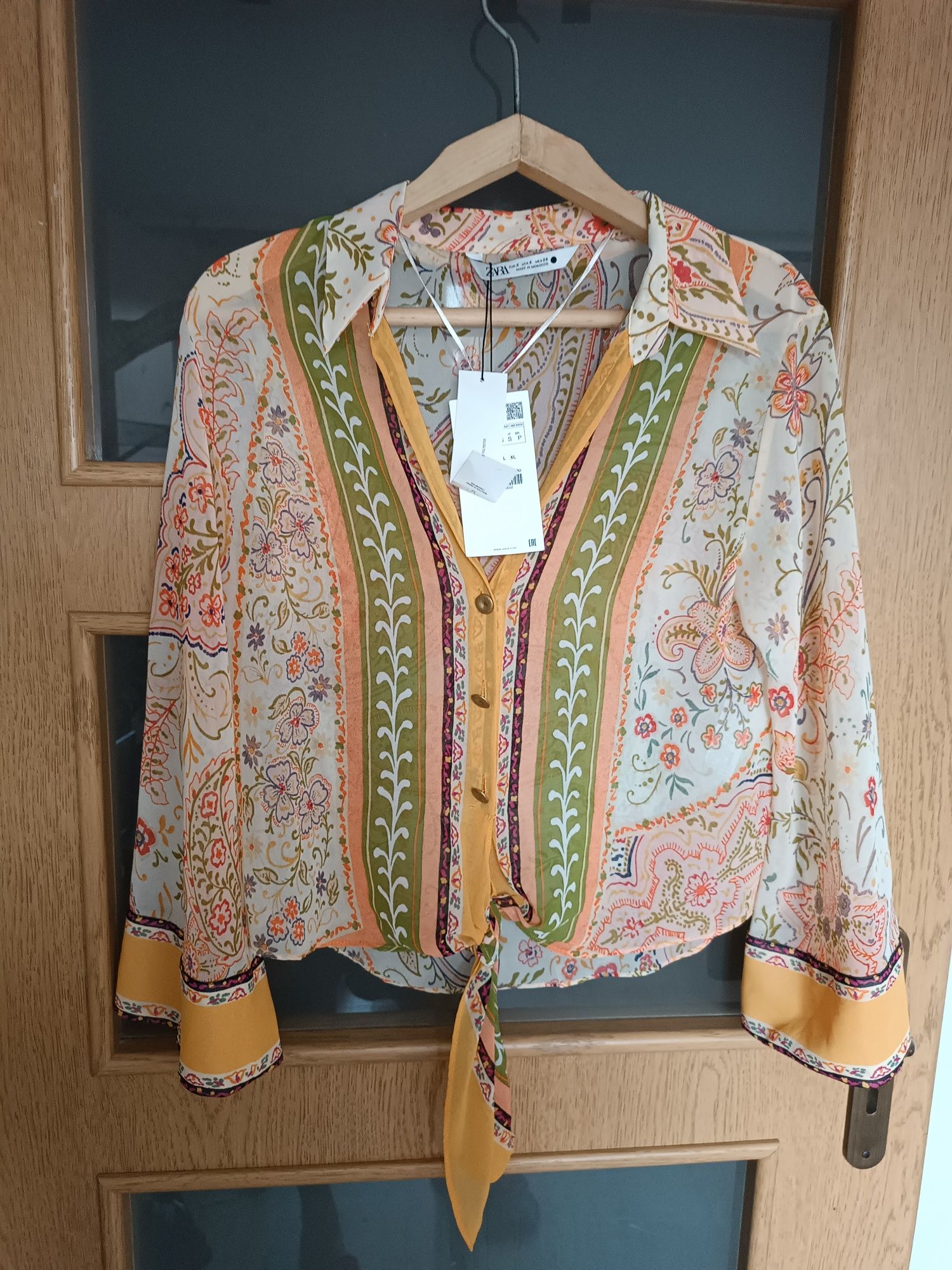 NoWA Koszula Boho rozmiar S wiązana ZARA