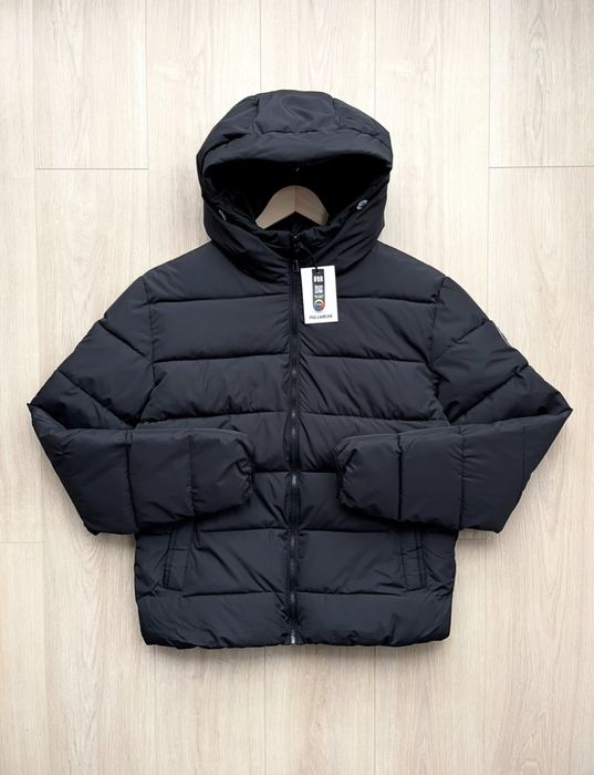 Куртка Pull&Bear Puffer Jacket Оригінал Мужская Ветровка Черная Новая