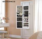 Toaletka Songmics biały matowe 30x120x10cm TOALETKA LUSTRO NA SCIANE D