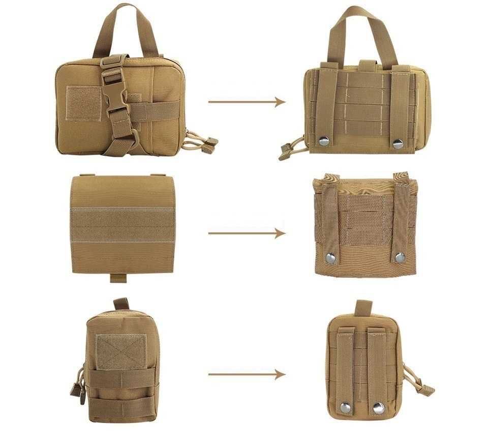 Тактичні підсумки для шлейки (набір 3 шт.) з Molle, різні кольори