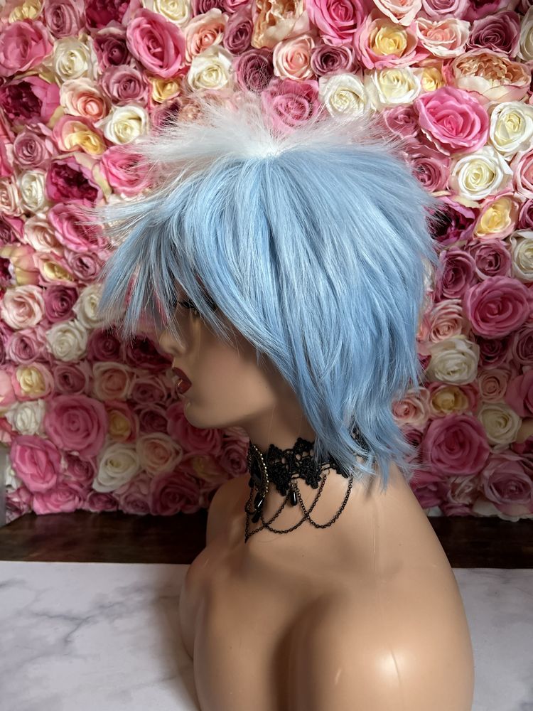 Peruka cosplay anime niebieska wig