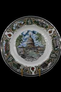 Talerz WASHINGTON .D.C . UAS ceramika Japonia B4/011441