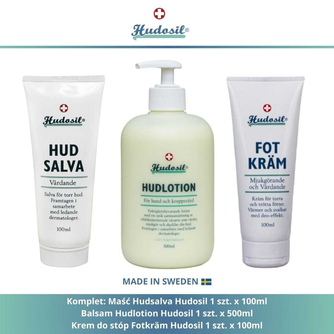 Hud Salva 100ml, Hudlotion 500ml, Fotkräm 100ml Oryginalne ze Szwecji