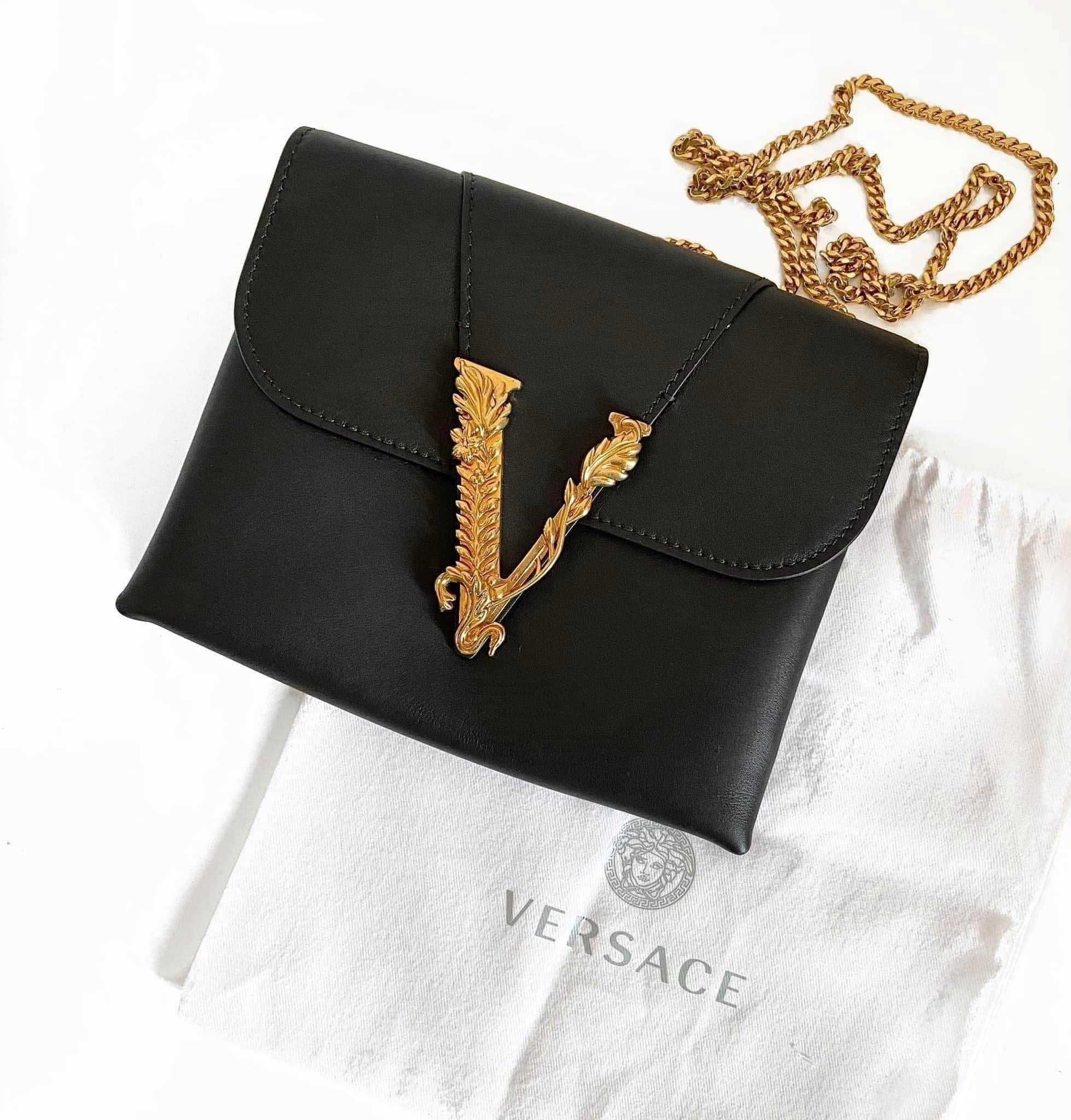 Torebka Versace model Virtus Clutch nowa skóra naturalna