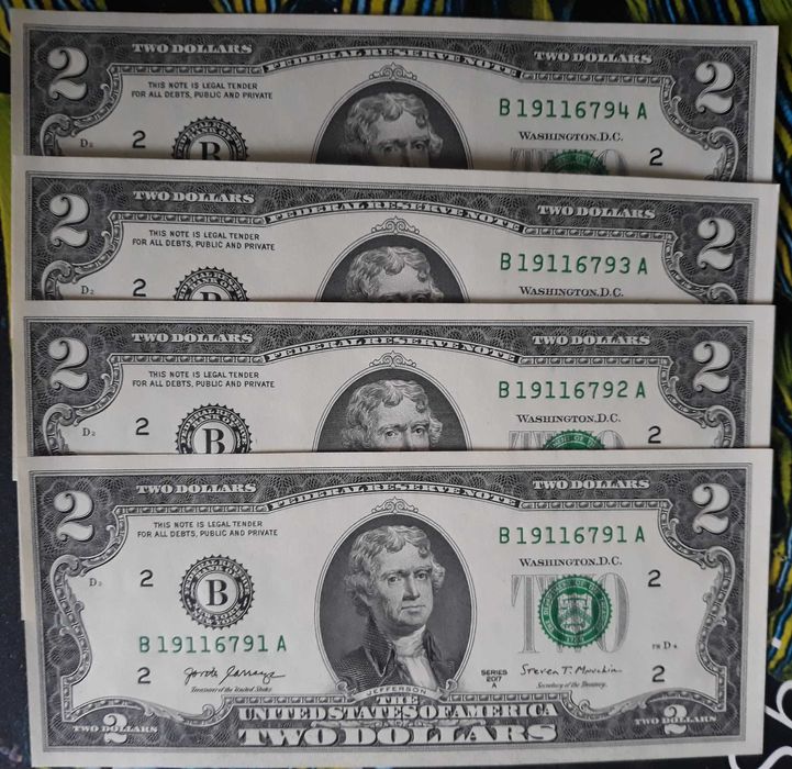 4 x 2 $ USA Thomas Jefferson 2017 r. seria A - New  York - B