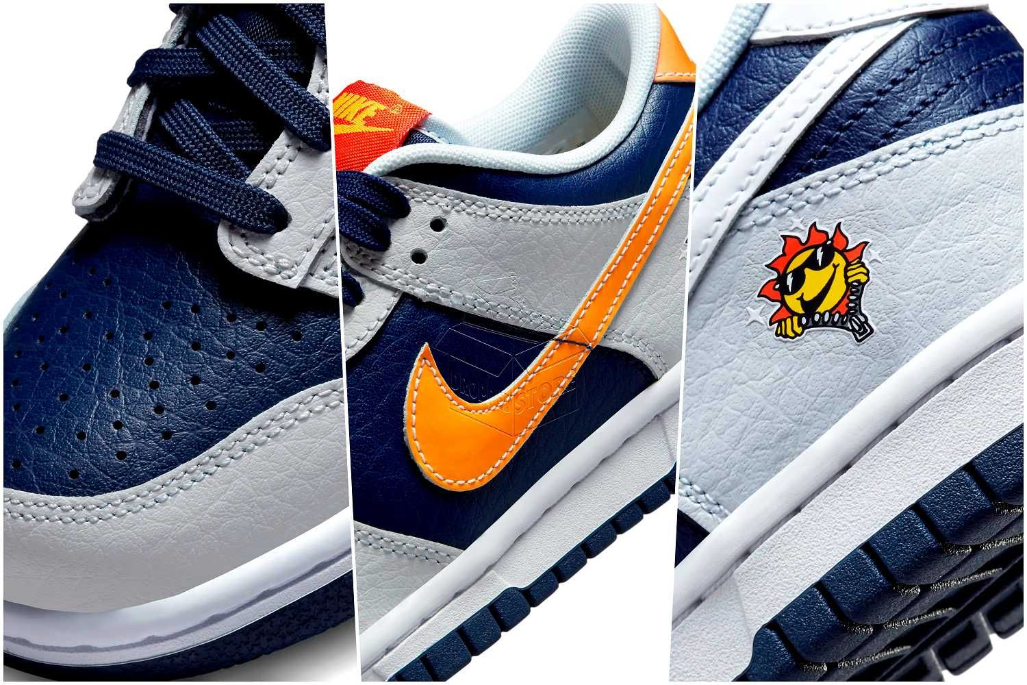Nike DUNK Low UV Reactive Photon Dust & Midnight Navy / FN6968–025