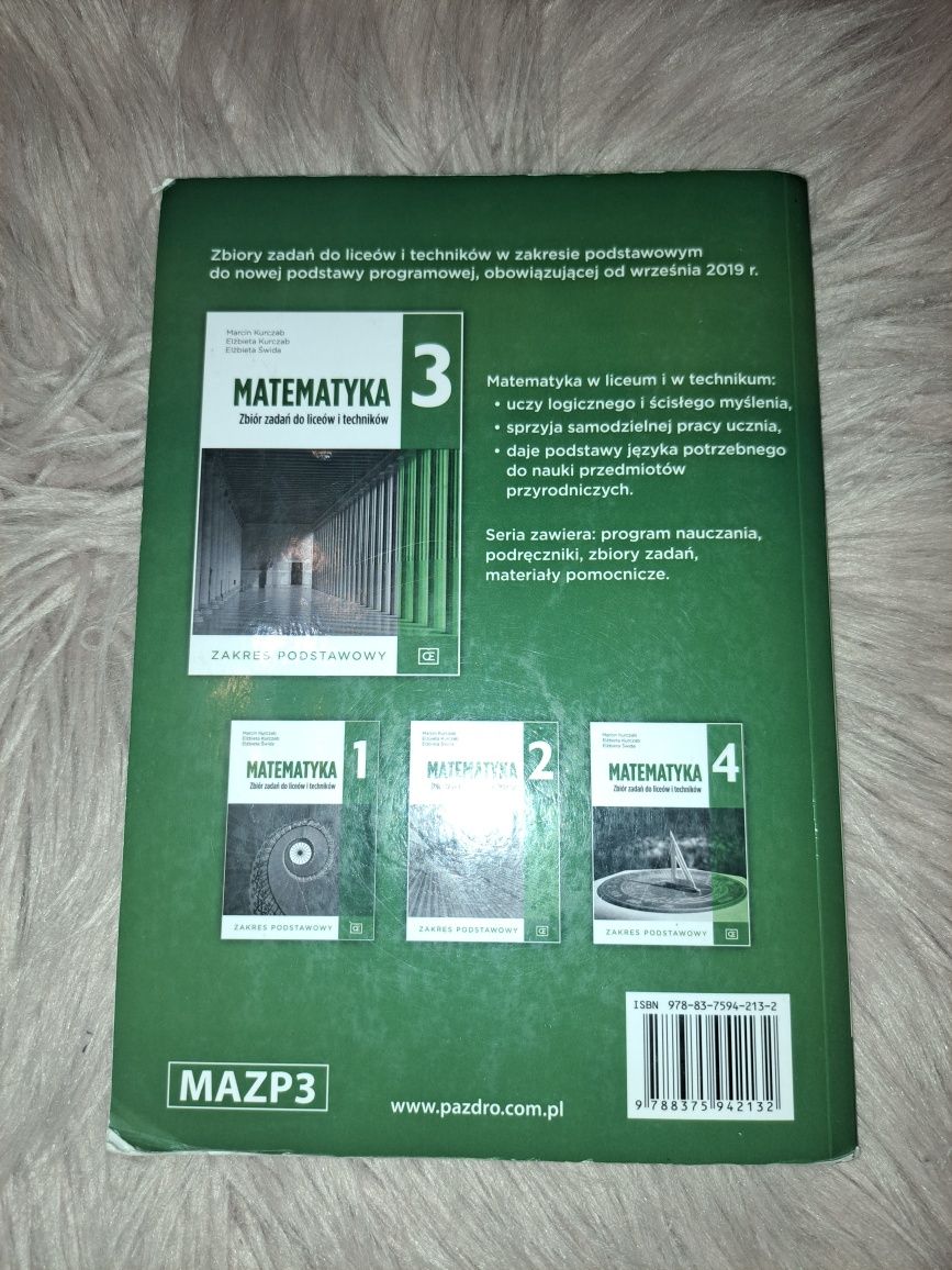 Matematyka 3 zbiór zadań pazdro
