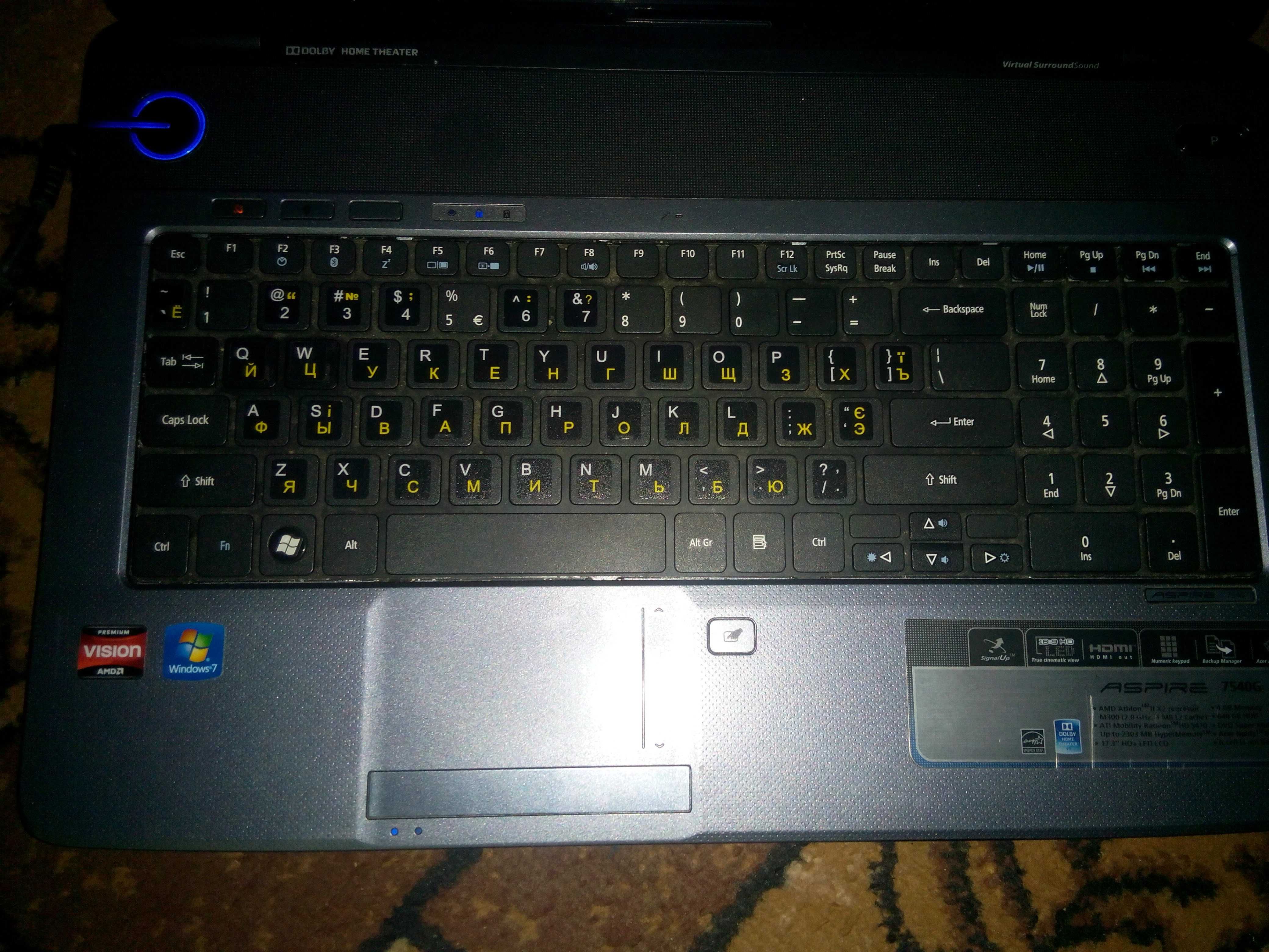 Ноутбук Acer Aspire 7540G "17" LED