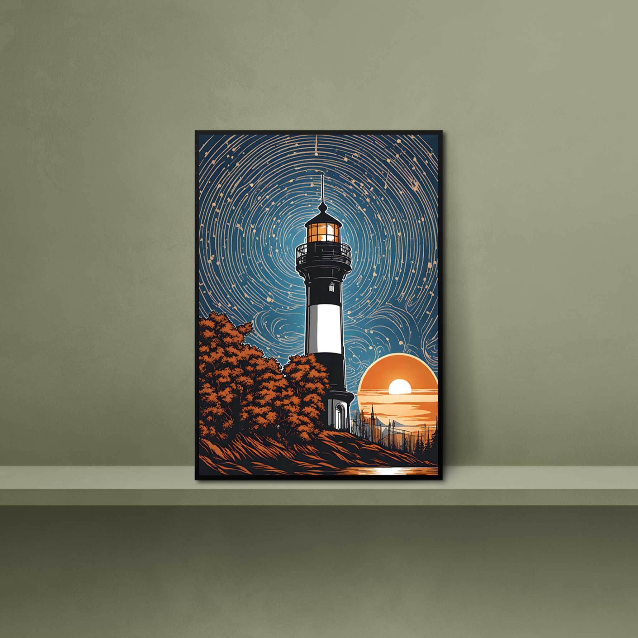 Plakat latarnia do salonu/ sypialni - 30x40cm