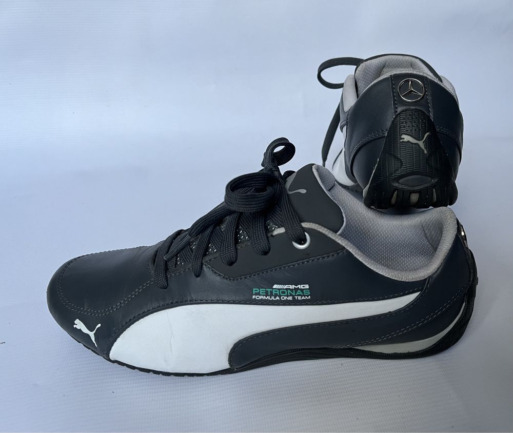 PUMA AMG PETRONAS Mercedes adidasy, półbuty, r. 39, szare i białe