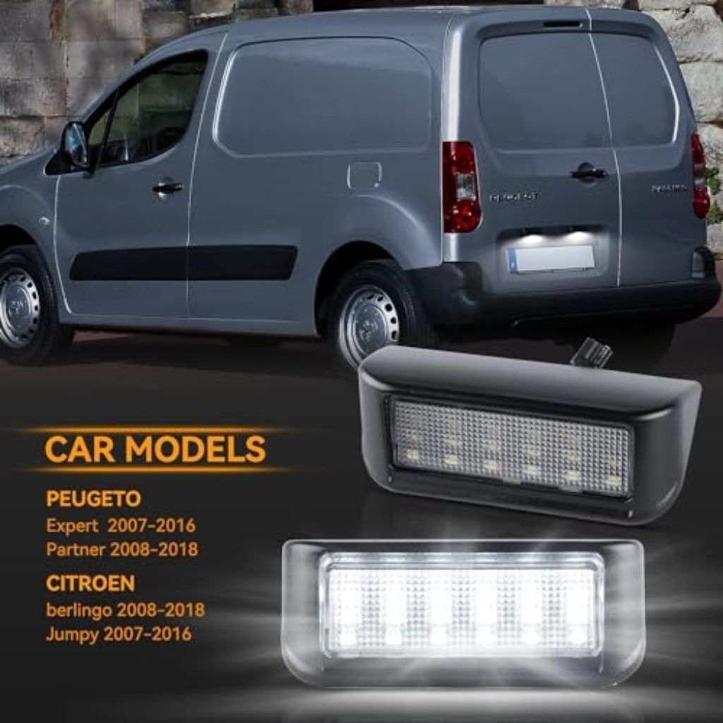 2 Luzes de matrícula LED