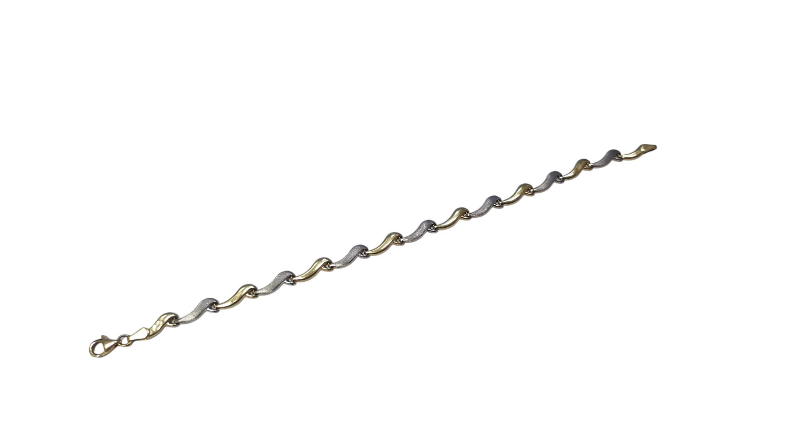 Złota Bransoletka 585 3,71g 18,5cm Białe i Żółte