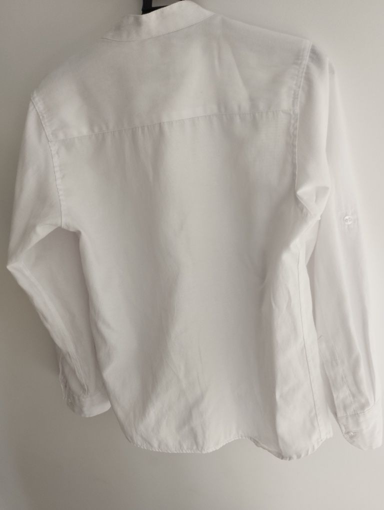 Biała koszula dla chłopca na stójce rozmiar 152