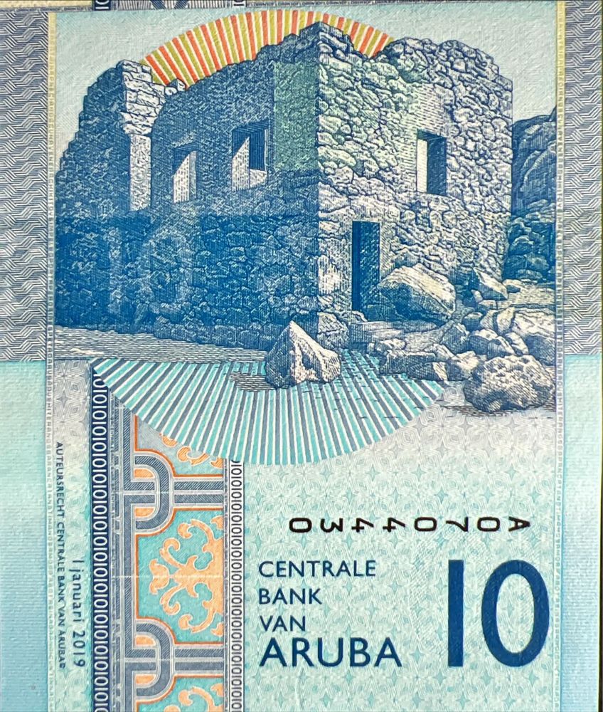 Банкнота Аруби  10 флорінів  2019 року UNC