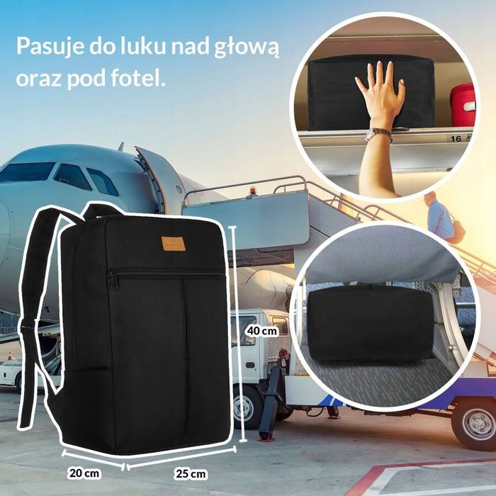 duży, pojemny, podróżny plecak z poliestru - rovicky